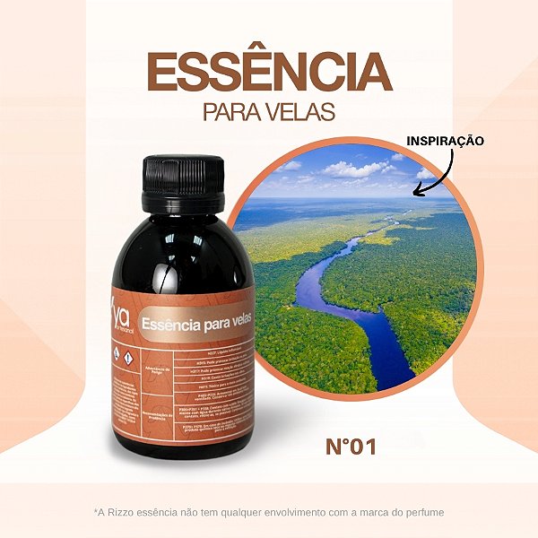 Essência Acqua Brasilis Lipo Concentrada Para Velas N°01 - 100g - 1 unidade - Vya - Rizzo