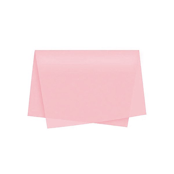 Papel Seda - 48 cm x 60 - Rosa Claro - 100 unidades - Villa Pack - Rizzo