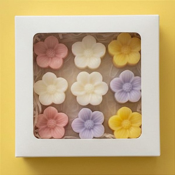 Caixa com Visor PV12 (12cm x 12cm x 4cm) Branca - 20 unidades - Rizzo