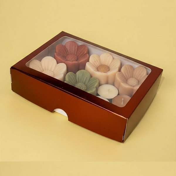 Caixa com Visor S27 (15cmx20cmx6cm) - Marsala - 10 unidades - ASSK - Rizzo