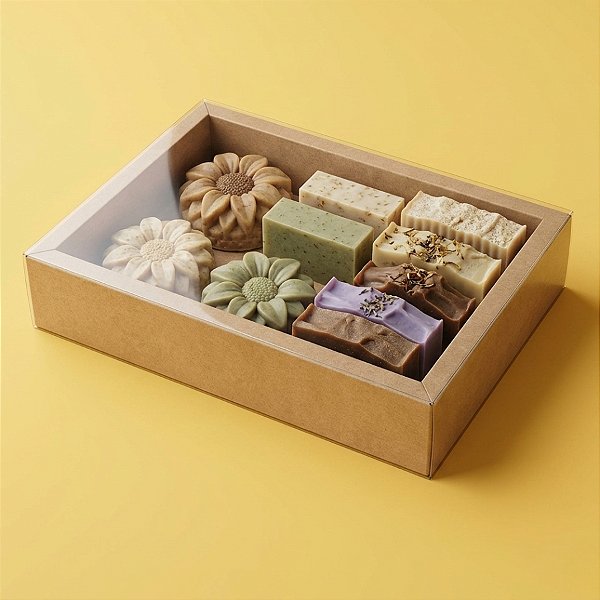 Caixa com Visor S20 (22cm x 11,7cm x 4,5cm) Kraft 10 unidades Assk Rizzo Embalagens