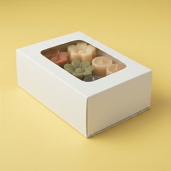 Caixa Gaveta com Visor Nº2 (8cm x 12cm x 4cm) Branca - 10 unidades - Assk - Rizzo