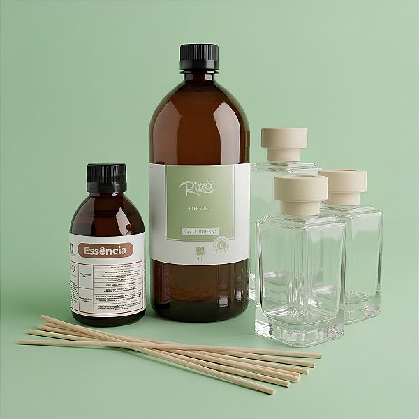 Kit Para Difusor Artesanal Iniciante Com Essência Gourmand - 1 unidade - Rizzo