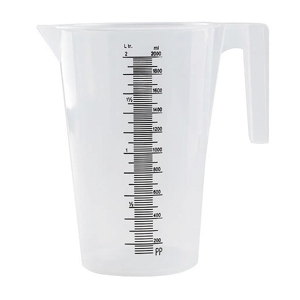 Copo Medidor Sem Tampa - Plástico - 2000 ml - Cromus Linha Profissional Allonsy - 1 unidade - Rizzo