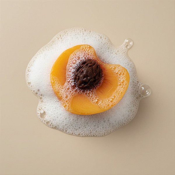 Sabonete Artesanal com Cheiro e Formato de Pêssego com Caroço - 5cm - 1 unidade - Rizzo