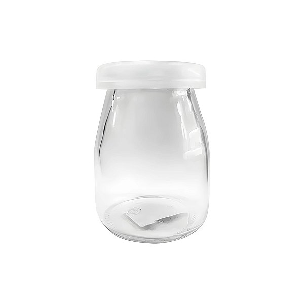 Pote de Vidro com Tampa de Plástico Transparente - 100ml - 7x5cm - 1 unidade - Rizzo