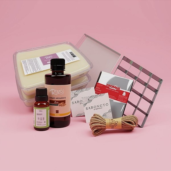 Kit Para Sabonete Em Barra Artesanal Iniciante Com Extrato De Aveia E Óleo Essencial - 1 unidade - Rizzo