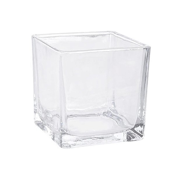 Pote de Vidro Quadrado para Vela - 6x6cm - 1 unidade - Rizzo - Rizzo