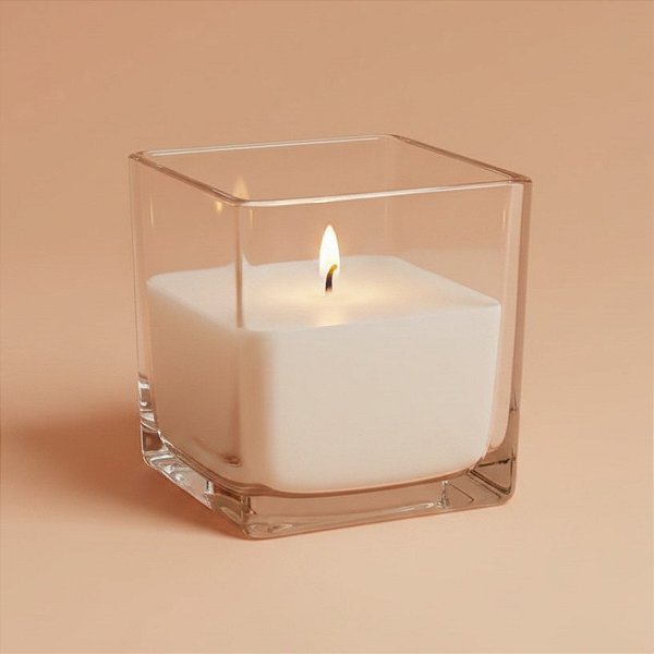 Pote de Vidro Quadrado para Vela - 6x6cm - 1 unidade - Rizzo - Rizzo