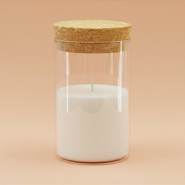 Pote de Vidro Hermético Tampa de Rolha - 6,5x10cm - 250ml - 1 unidade - Rizzo