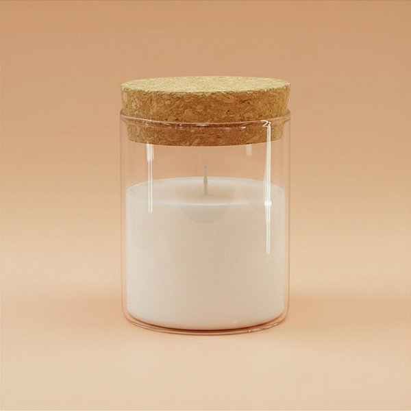 Pote de Vidro Hermético Tampa de Rolha - 6,5x8cm - 200ml - 1 unidade - Rizzo