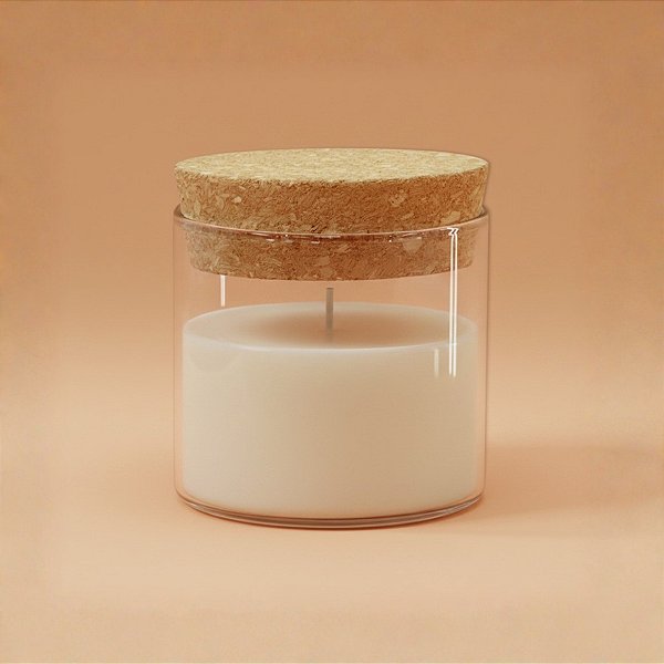 Pote de Vidro Hermético Tampa de Rolha - 6,5x6cm - 120ml - 1 unidade - Rizzo
