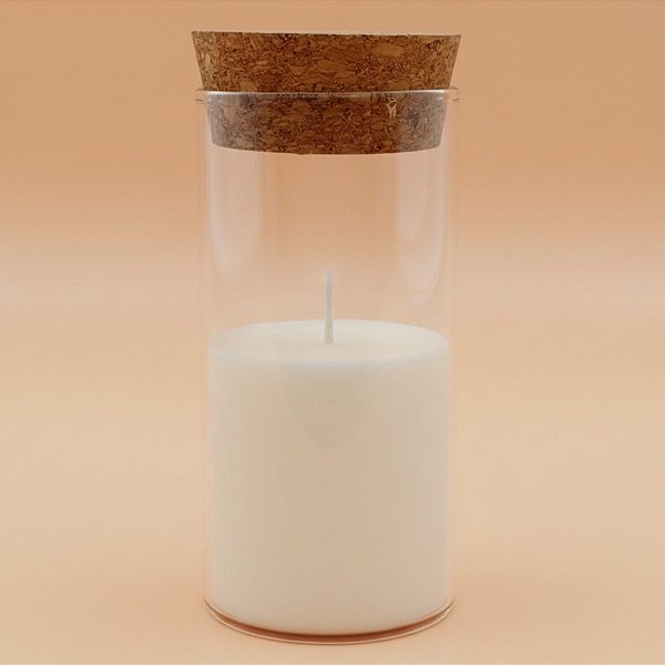 Pote de Vidro com Tampa Rolha - 5x10cm - 150ml - 1 unidade - Rizzo