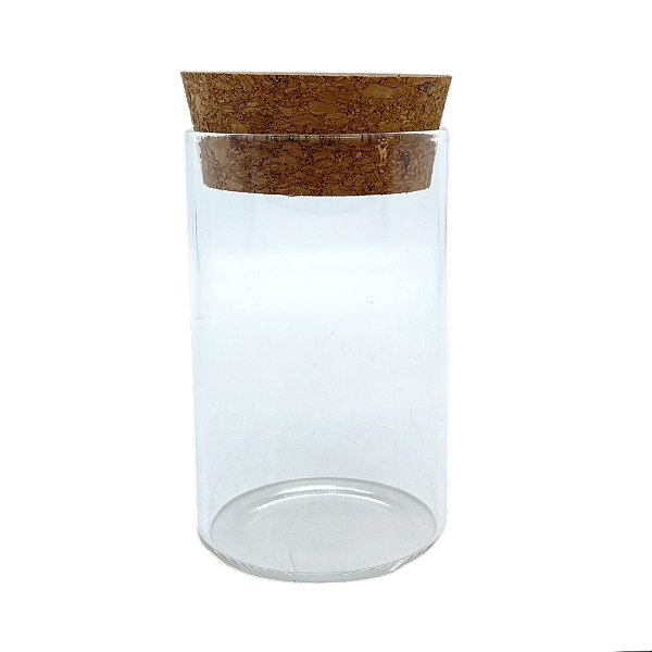 Pote de Vidro com Tampa Rolha - 5x8cm - 120ml - 1 unidade - Rizzo