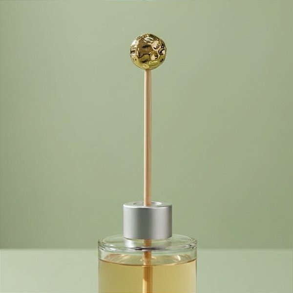 Palito Para Aromatizador - Bola Texturizada Dourada - 25cm - 1 unidade - Rizzo