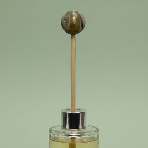 Palito Para Aromatizador - Bola Branco e Marrom Mesclado - 25cm - 1 unidade - Rizzo