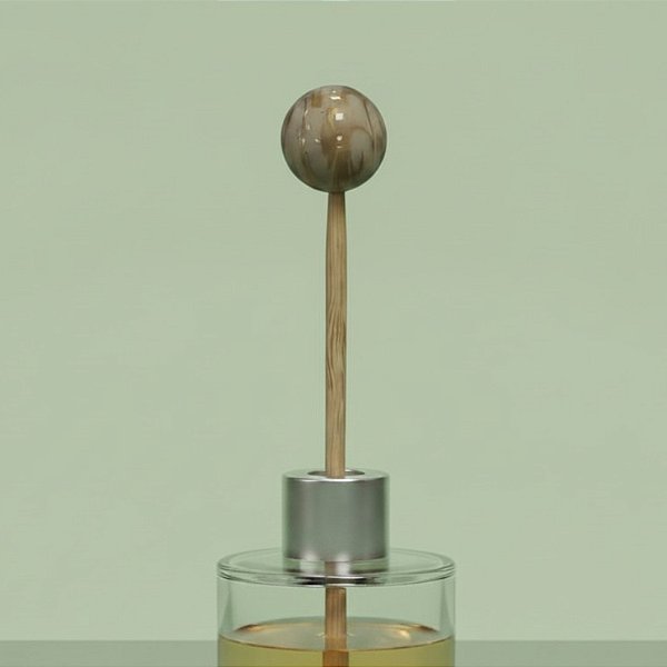 Palito Para Aromatizador - Bola Dourado e Branco Mesclado - 25cm - 1 unidade - Rizzo