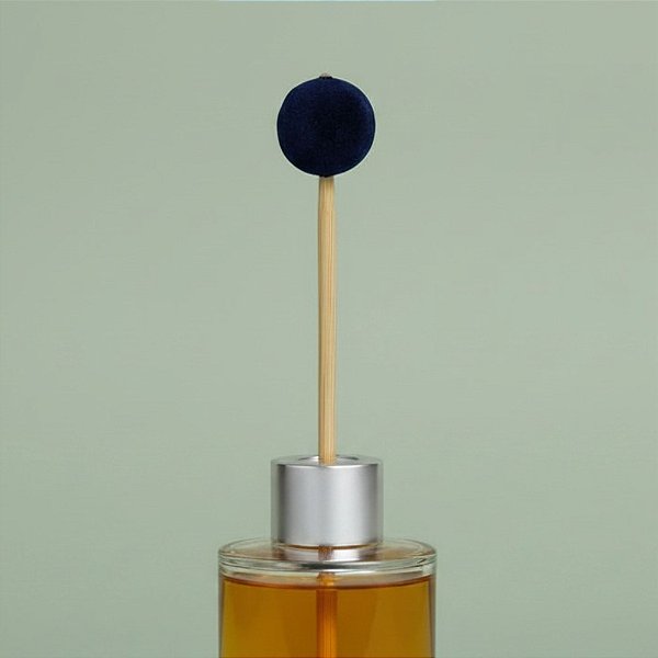 Palito Para Aromatizador - Bola Veludo Azul Marinho - 25cm - 1 unidade - Rizzo
