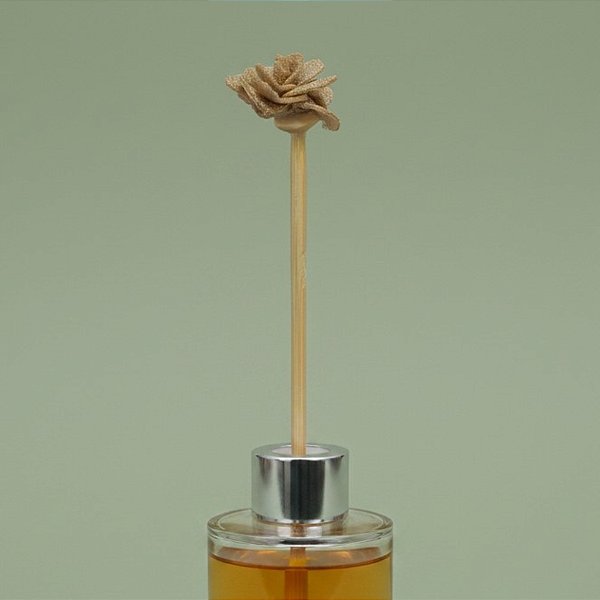 Palito Para Aromatizador - Flor De Tecido Bege - 25cm - 1 unidade - Rizzo