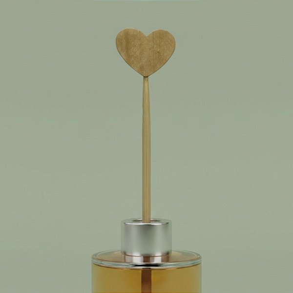 Palito Para Aromatizador - Coração De Madeira - 25cm - 1 unidade - Rizzo