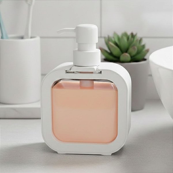 Porta Sabonete Líquido - Branco - 300ml - 1 unidade - Rizzo