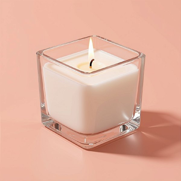 Pote de Vidro Quadrado para Vela - 7x7cm - 1 unidade - Rizzo