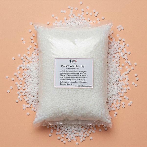 Parafina Wax Plus para Vela - 1kg - 1 unidade - Rizzo