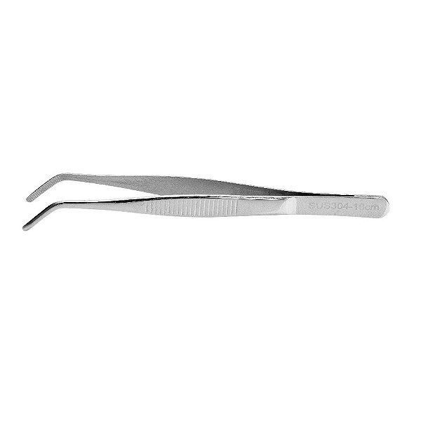 Pinça Culinária Curva Aço Inox - 16cm  - 1 unidade - Cromus Linha Profissional Allonsy - Rizzo