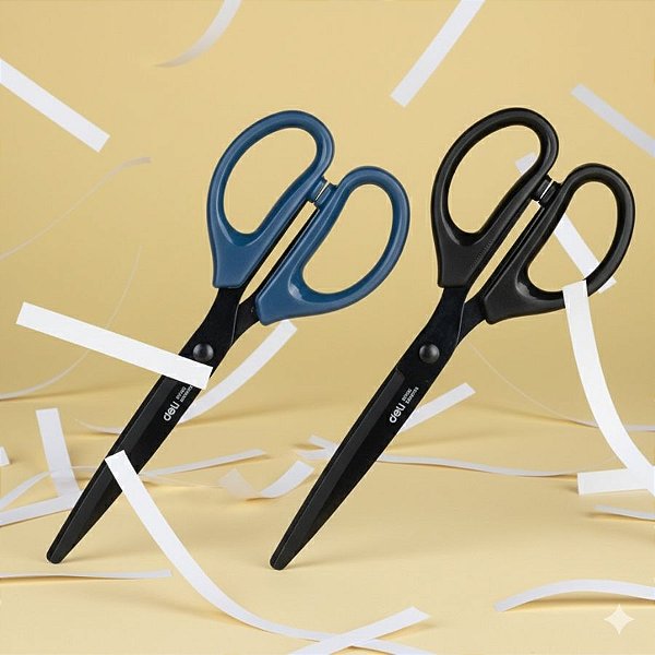 Tesoura Black Simétrica - Sortido - 18cm - 1 unidade - Deli - Rizzo