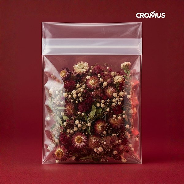 Saco Adesivado sem Furo - 12x18cm - 100 unidades - Cromus Embalagens
