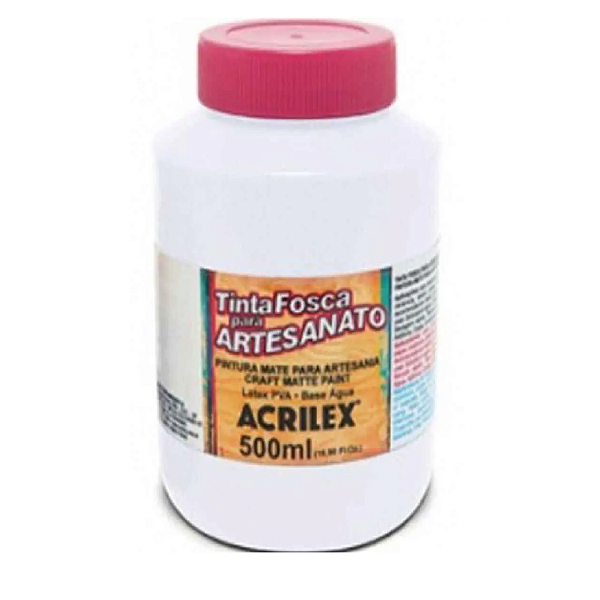 TINTA PVA FOSCA ACRILEX 500 ML - BRANCO