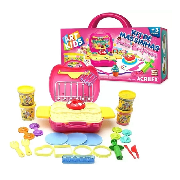 KIT DE MASSINHA DE MODELAR ACRILEX - FESTA SURPRESA