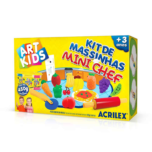 KIT DE MASSINHA DE MODELAR ACRILEX - MINI CHEF