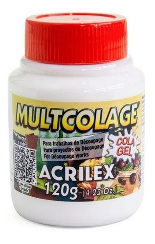 Multicolage Cola Gel Acrilex Decoupage - 120 Gramas