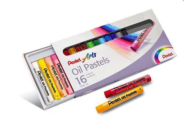 Giz Pastel Oleoso Oil Pastel Pentel 16 cores
