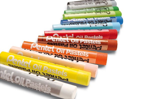 Giz Pastel Oleoso Oil Pastel Pentel 12 cores