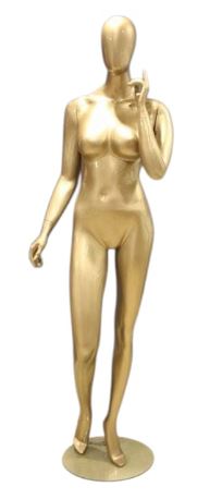 MANEQUIM DE FIBRA FEMININO JULIANA PENSADOURA DOURADA