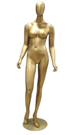 MANEQUIM DE FIBRA FEMININO JULIANA RETA DOURADA