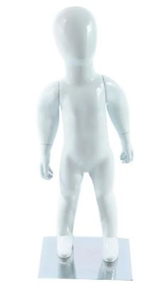 MANEQUIM DE FIBRA BEBÊ BRANCO BRILHO