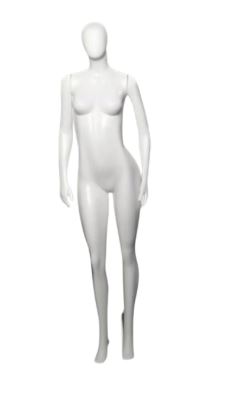 MANEQUIM DE PLÁSTICO FEMININO BRANCO CABEÇA DE OVO FITNESS - SEM BASE