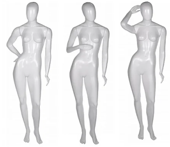 MANEQUIM DE PLÁSTICO FEMININO BRANCO POSE MAGRA - SEM BASE