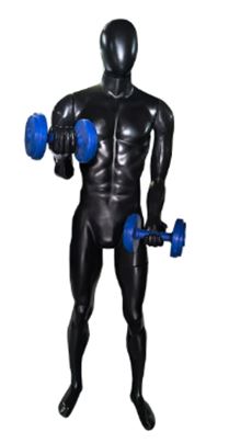 MANEQUIM DE PLÁSTICO MASCULINO STRONG PRETO - SEM BASE