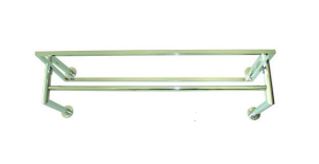 ARARA DE PAREDE U COM BANDEJA CROMADA - 1.20MT