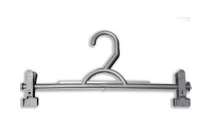 CABIDE DE PLÁSTICO SAIA FIXO CINZA COM PRESILHA - PCT C/12