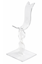 ACRÍLICO EXPOSITOR PARA CALÇADOS HASTE TORCIDA 10CM