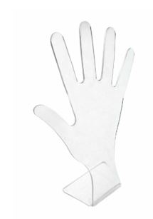 EXPOSITOR MÃO PARA ANEL TRANSPARENTE