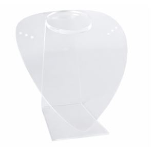 EXPOSITOR DE COLAR E BRINCO BUSTO TRANSPARENTE