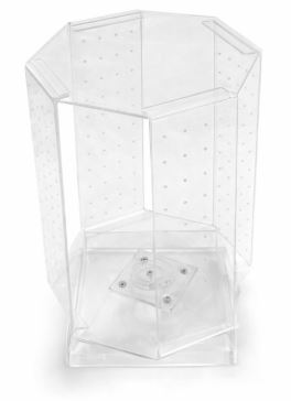 EXPOSITOR PORTA BRINCO GIRATÓRIO TRANSPARENTE