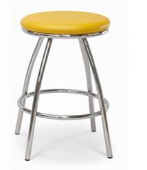 BANQUETA MÉDIA MODERNA CROMADA - 0.60CM