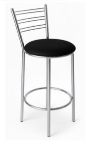 BANQUETA ALTA ESSENCIAL CROMADA - 0.70CM